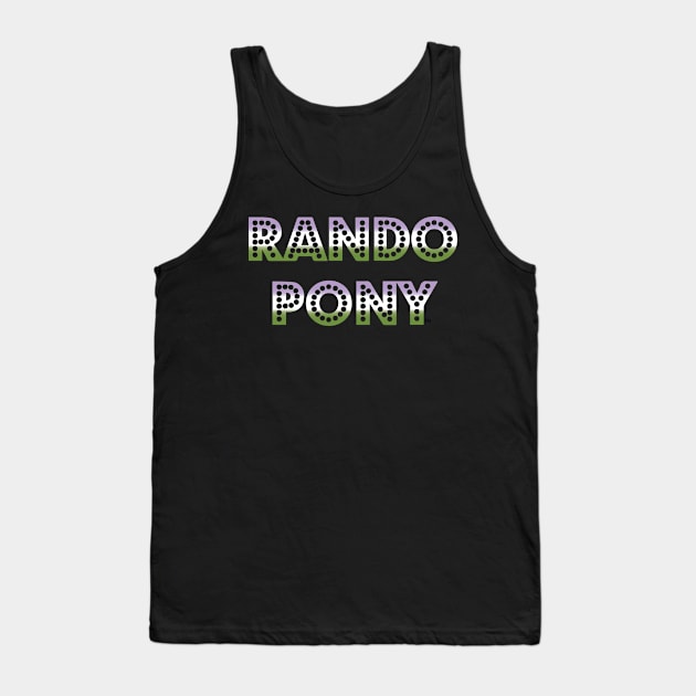 RandoPonyTM Marquee Genderqueer Gradient Tank Top by MacintoshMaud